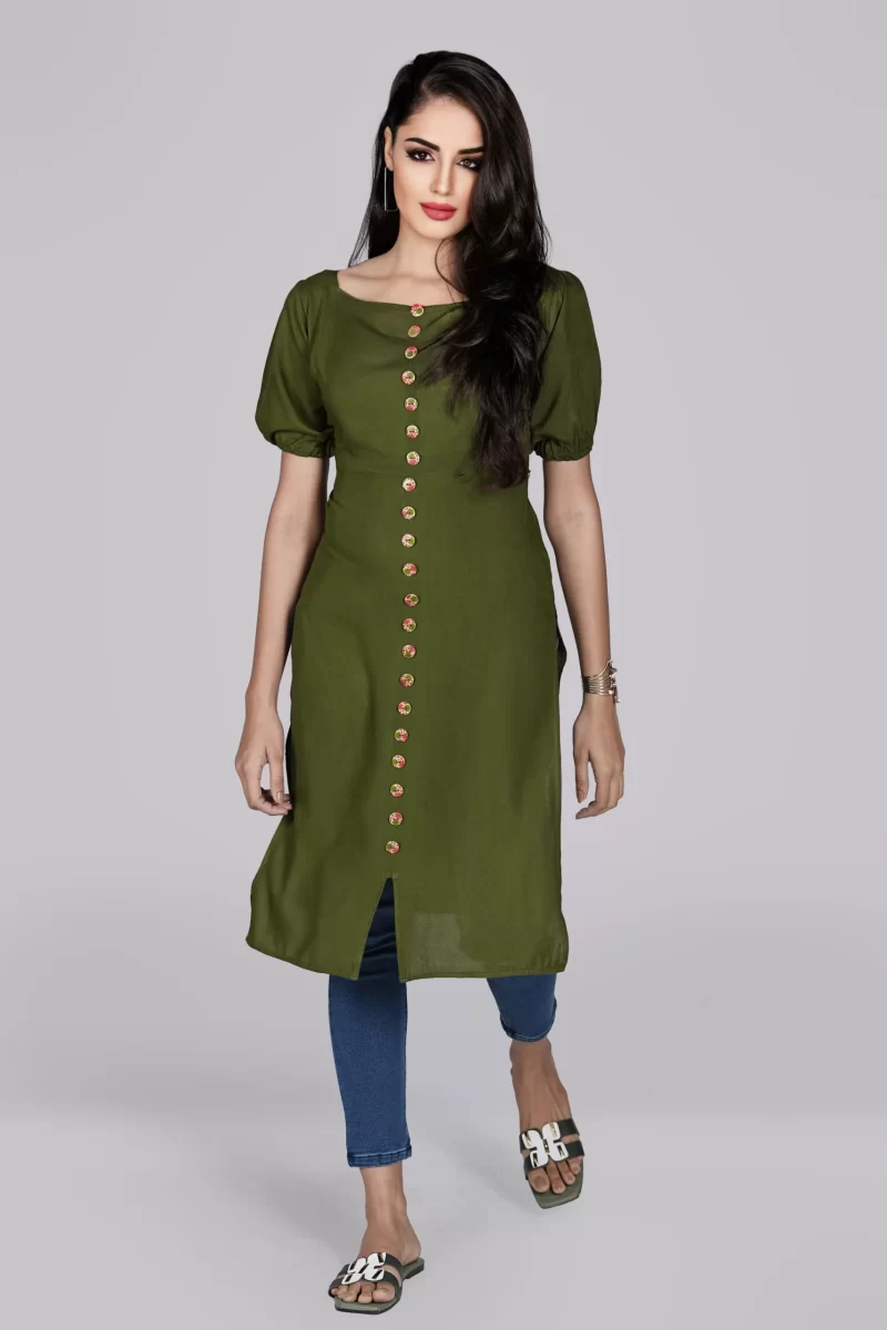 Green Casual Kurta