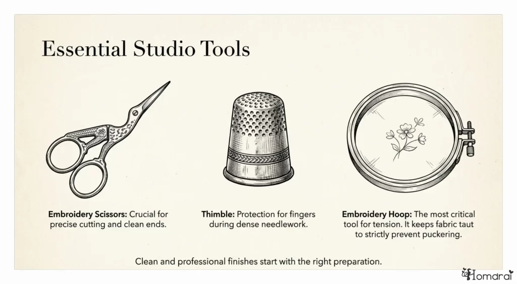 essential-studio-tools-scissors-hoop-thimble