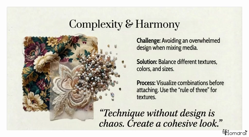 Guidelines for design harmony in mixed-media projects.